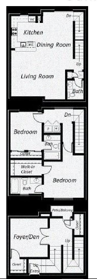 Salix Juanita Village_Kirkland WA_Floor Plan_Two Bedroom Two and a Half Bathroom Townhouse B Salix Juanita Village_Kirkland WA_Floor Plan_Two Bedroom Two and a Half Bathroom Townhouse B
